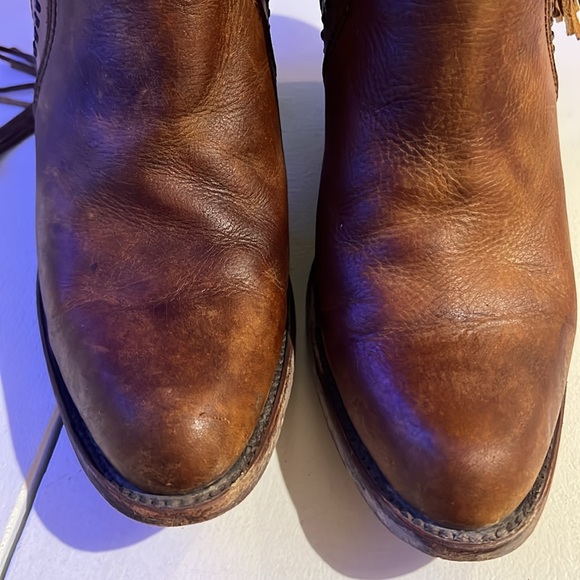 Cuadra Brown Leather Ankle Boots with tassel 9.5 - Picture 13 of 15